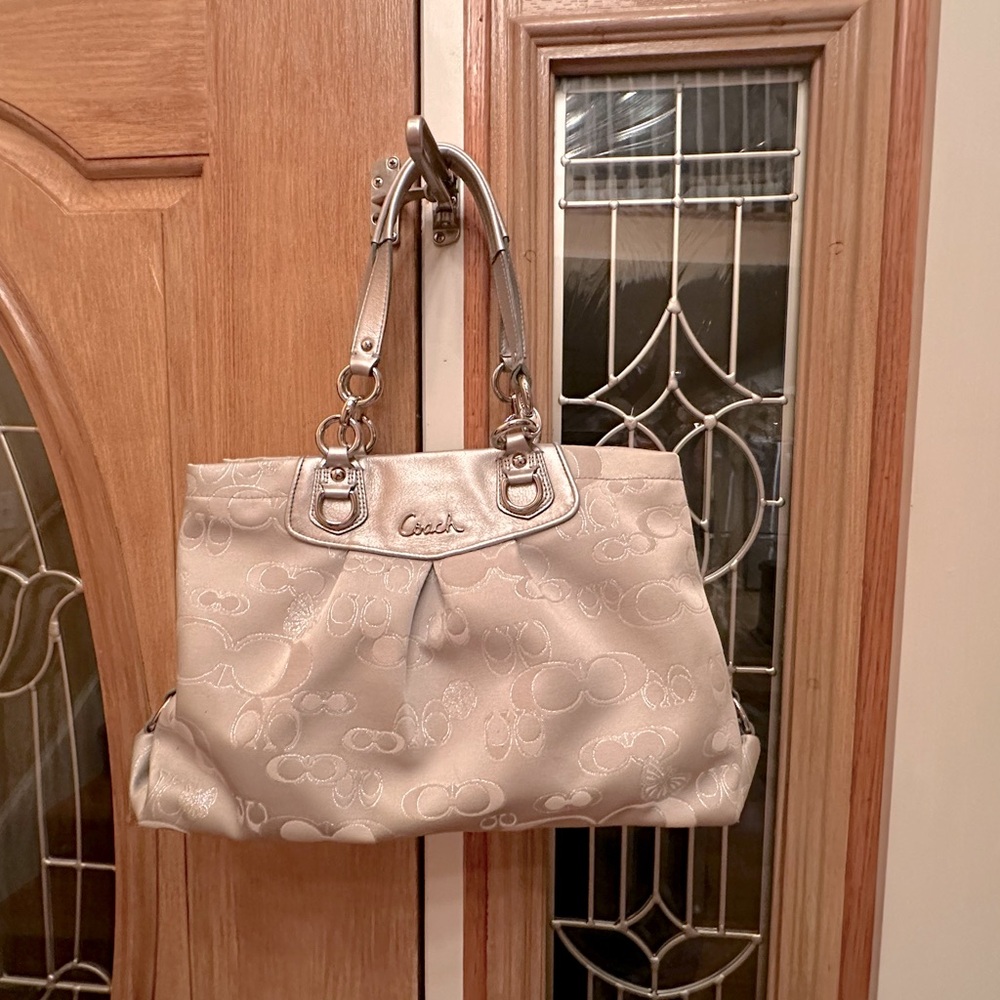 Vintage Coach Purse 1997/6 Ashley Signature Design Satin Floral Garden Tote